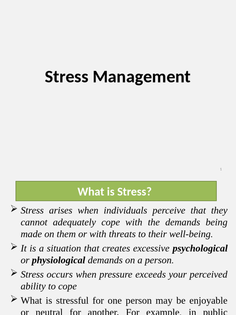 Effective Stress Management Techniques | PDF | Stress (Biology ...
