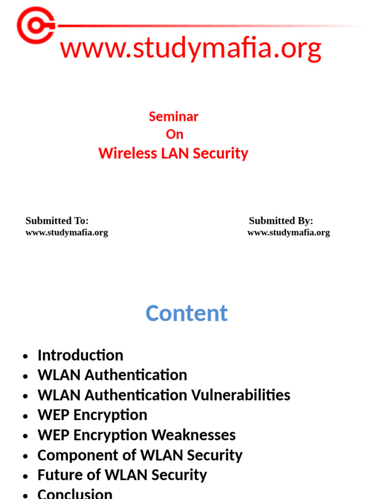 Wireless Lan Security | PDF | Wireless Lan | Encryption