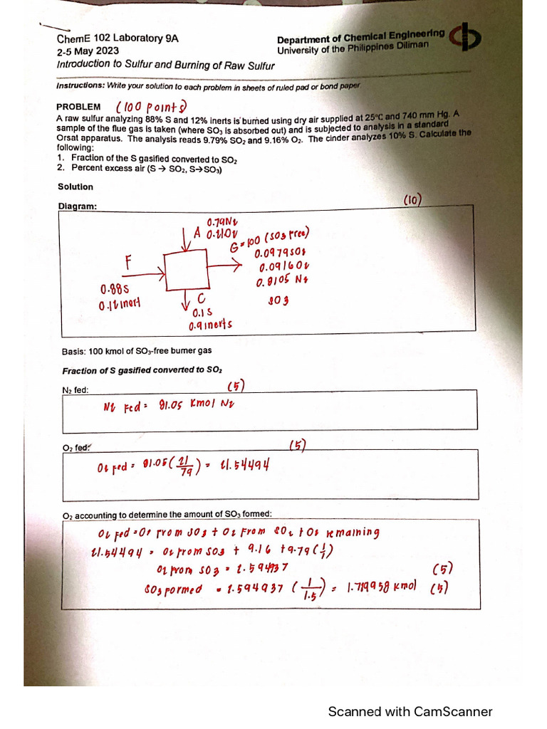 ChemE 102 Laboratory 9 Solution | PDF