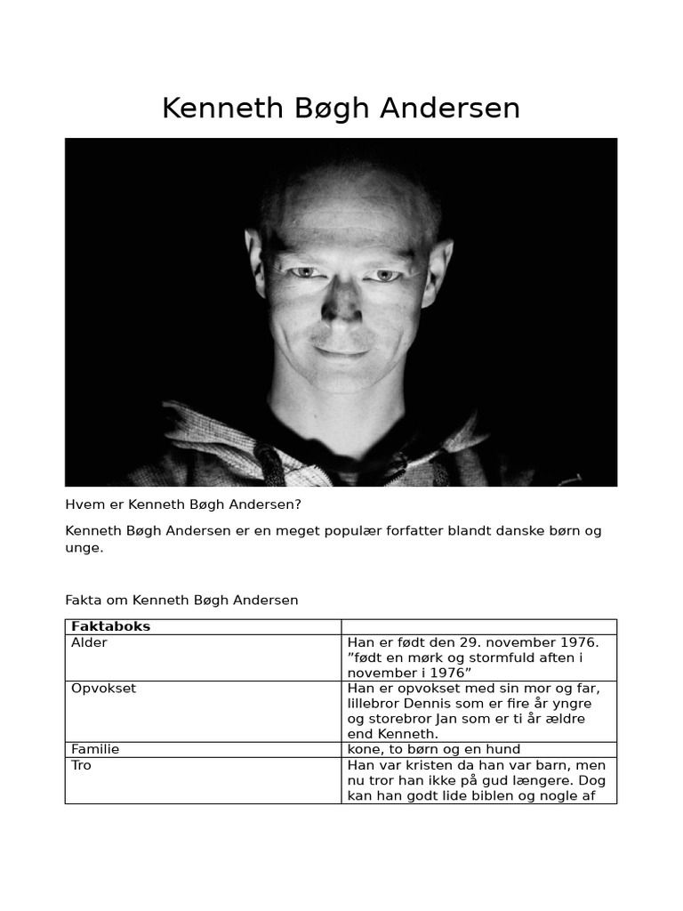 Hvem Er Kenneth Bøgh Andersen | PDF