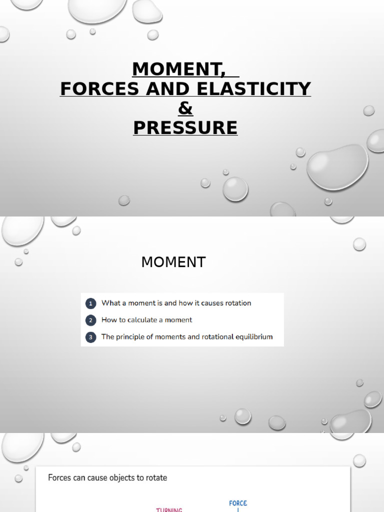 Moment, Force and Elasticity 7 | PDF