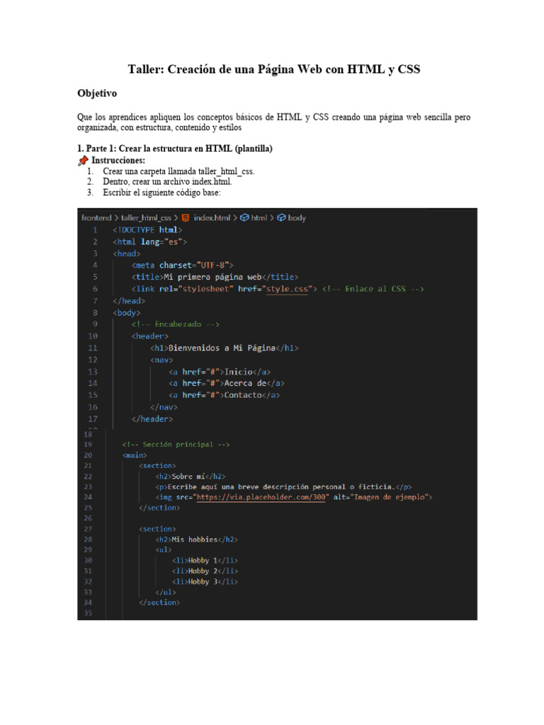 Taller de HTML y CSS: Crea tu Web | PDF