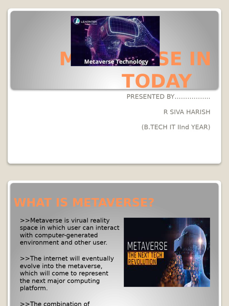 Metaverse in Today | PDF