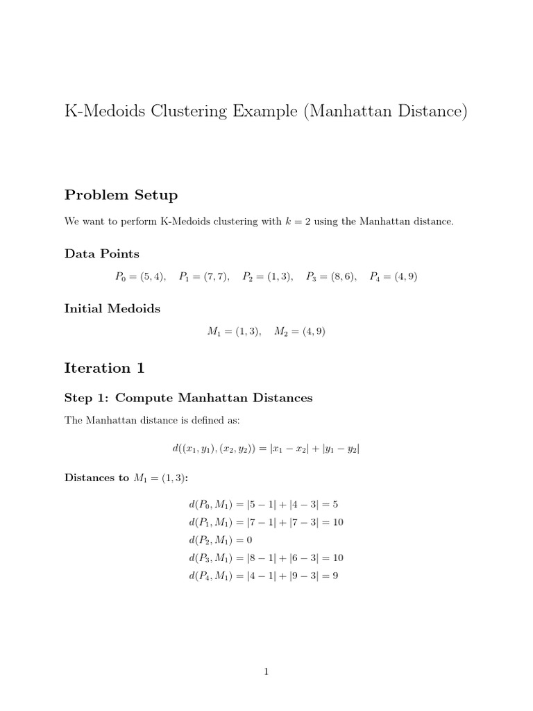 K Medoids Clustering | PDF | Algorithms | Statistical Data Types