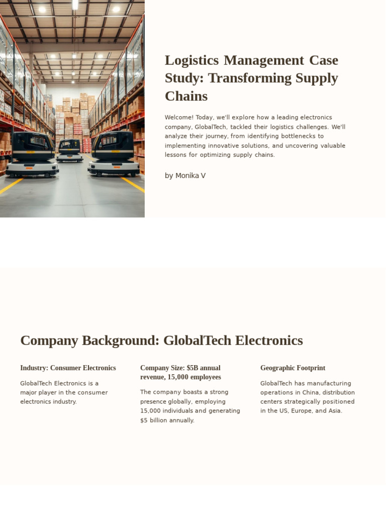 GlobalTech's Logistics Transformation Case | PDF | Logistics | Inventory