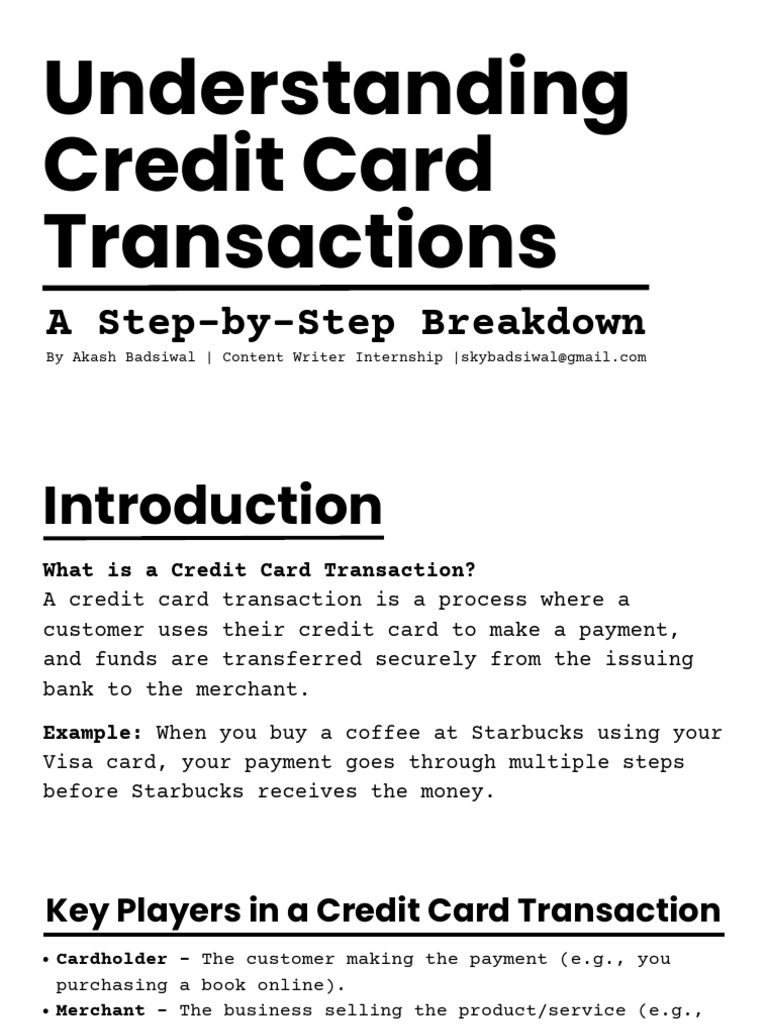 Visa Card Transaction Process Explained | PDF | Credit Card | Visa Inc.