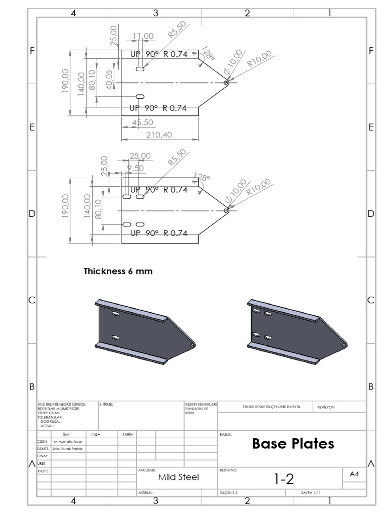 Base Plates: Thickness 6 MM | PDF