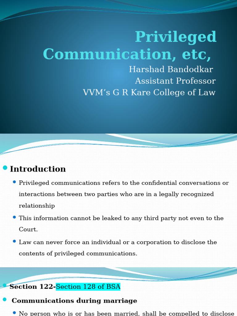 Understanding Privileged Communications | PDF | Confession (Law ...