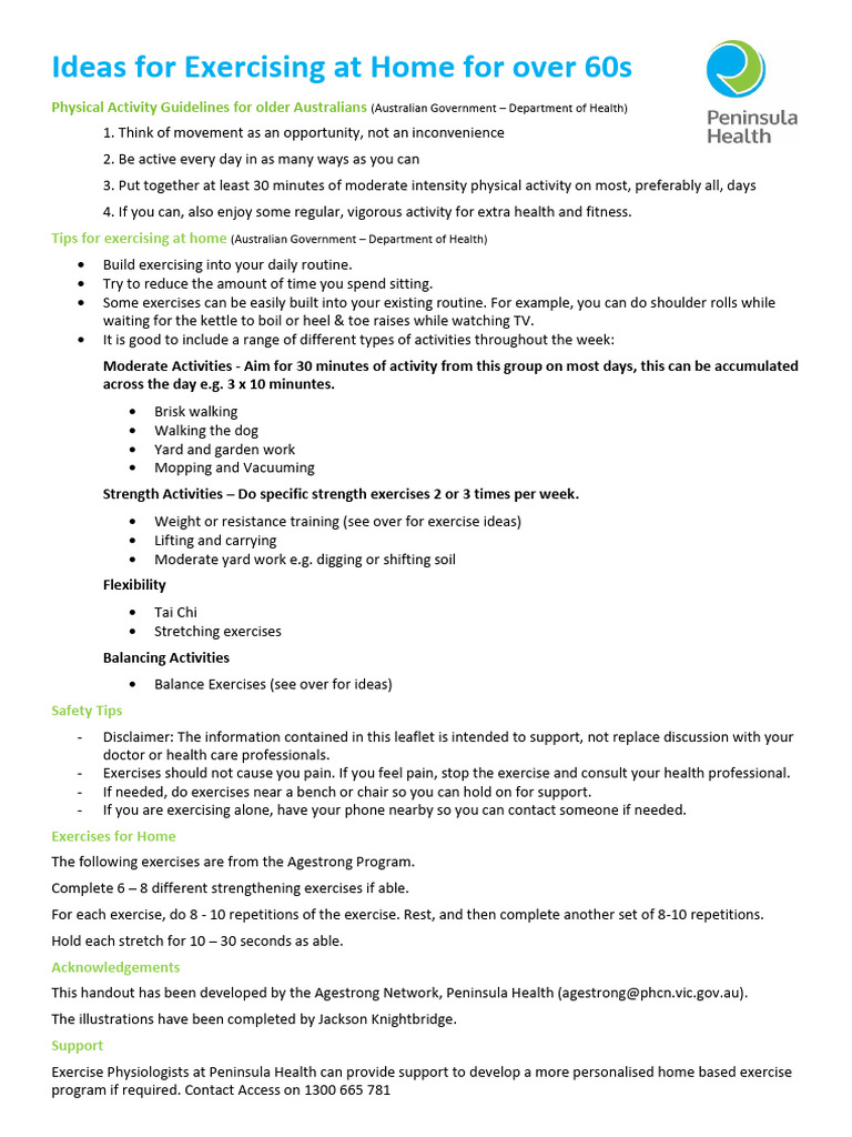 Physical Activity at Home Standing | PDF | Human Leg | Foot