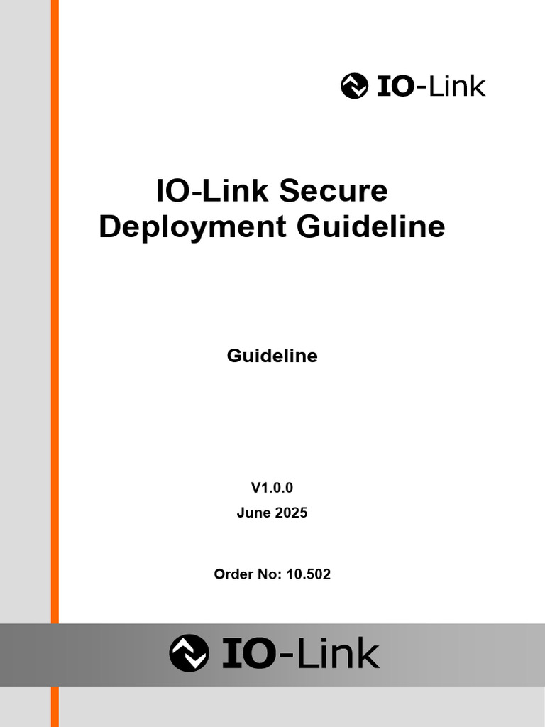 IO-Link-SecureDeploymentGuideline 10502 V100 Jun25 | PDF | License ...