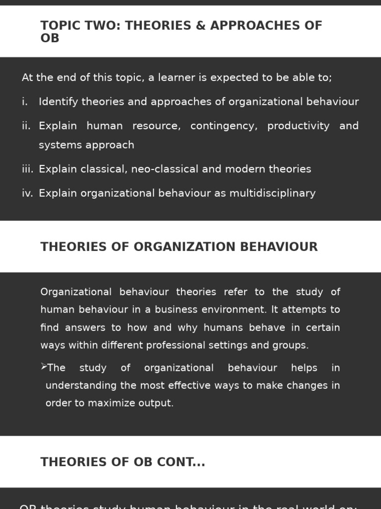 Topic 2-Hru 07401 (BHRM & Bba II) | PDF | Organizational Behavior | System