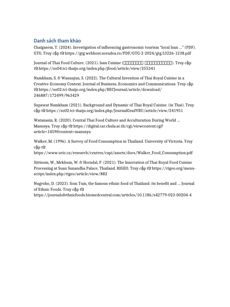 Thai Food References | PDF