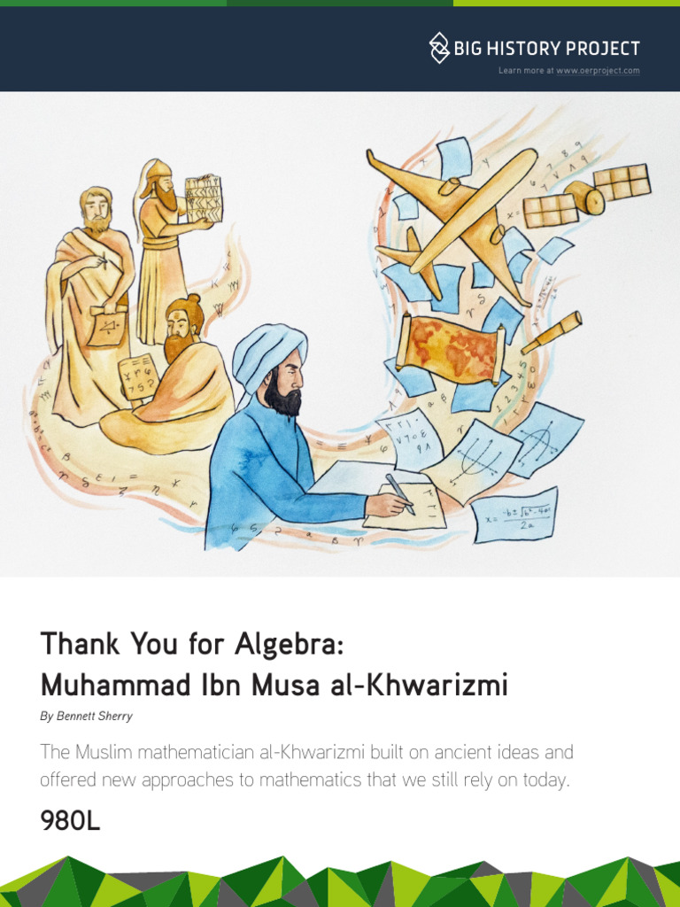 BHP 8313 Read Thank You For Algebra Muhammad Ibn Musa AlKhwarizmi 980L ...