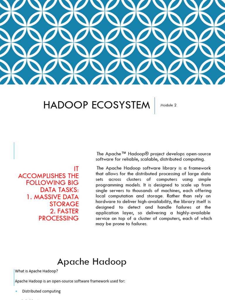 Overview of Apache Hadoop Ecosystem | PDF | Apache Hadoop | Map Reduce