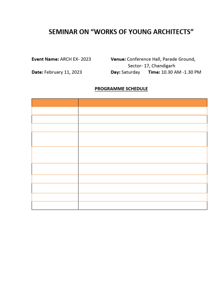 Program Schedule-11 Feb 2023 | PDF