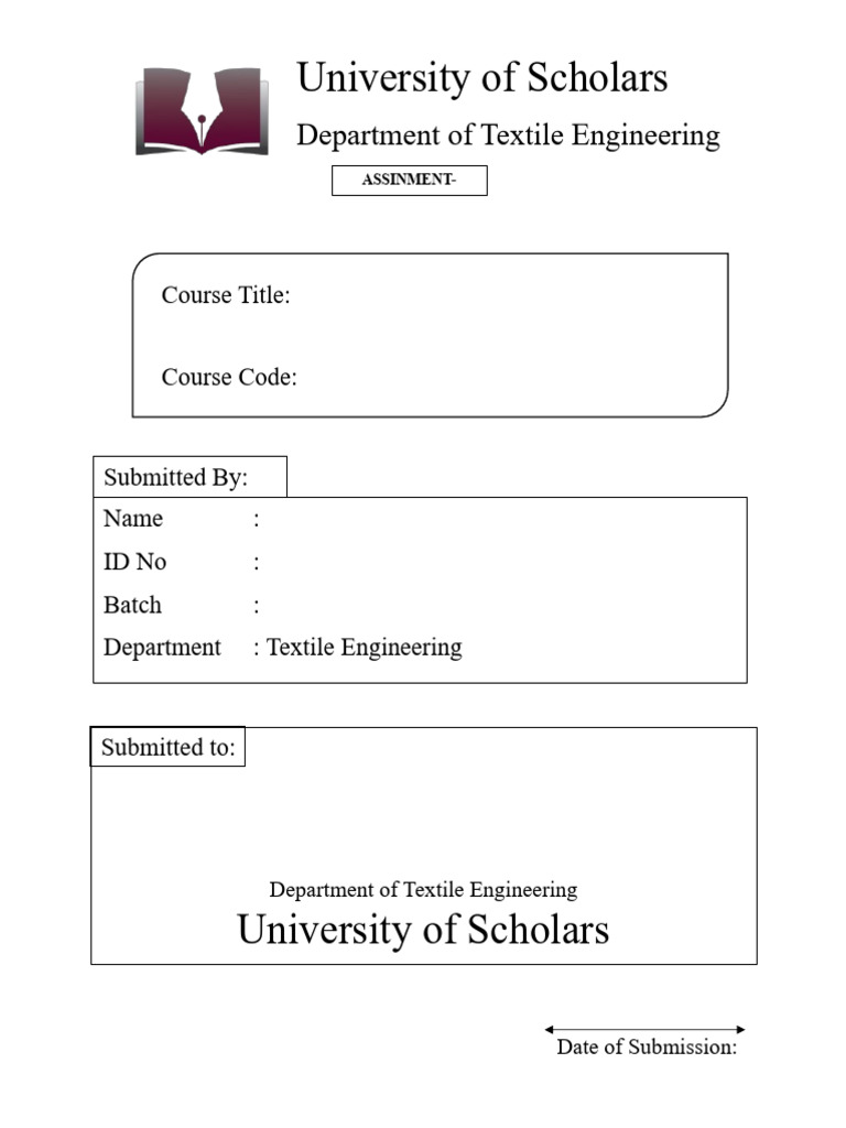Textile Engineering Assignment Submission | PDF