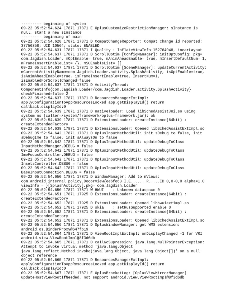 Com - Jagdish.loader Logcat | PDF | Software | System Software