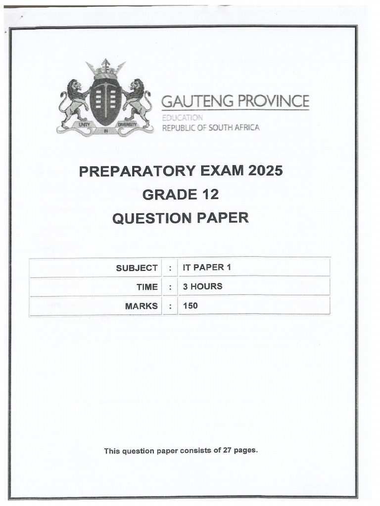 Question Paper 1 1 | PDF