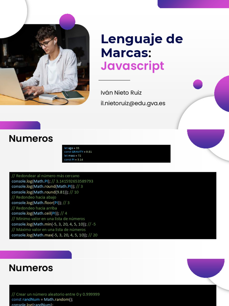 2.introduccion A Javascript - Tipos de Operadores | PDF | Ciencias de ...