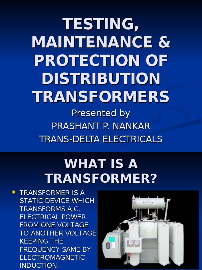 Transformer Testing and Maintenance Guide | PDF | Transformer | Voltage