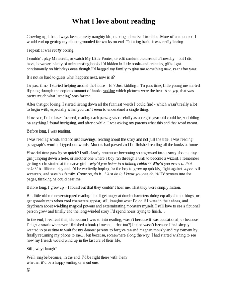 What I Love Bout' Reading | PDF