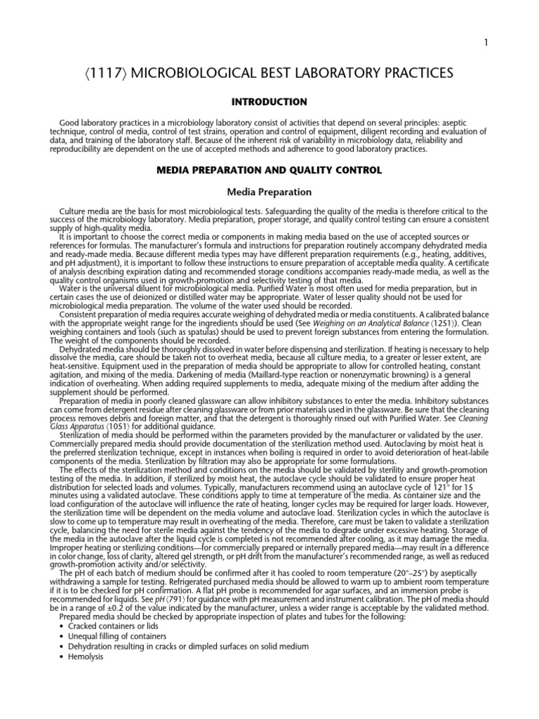 USP 1117: Microbiological Practices | PDF | Sterilization (Microbiology ...