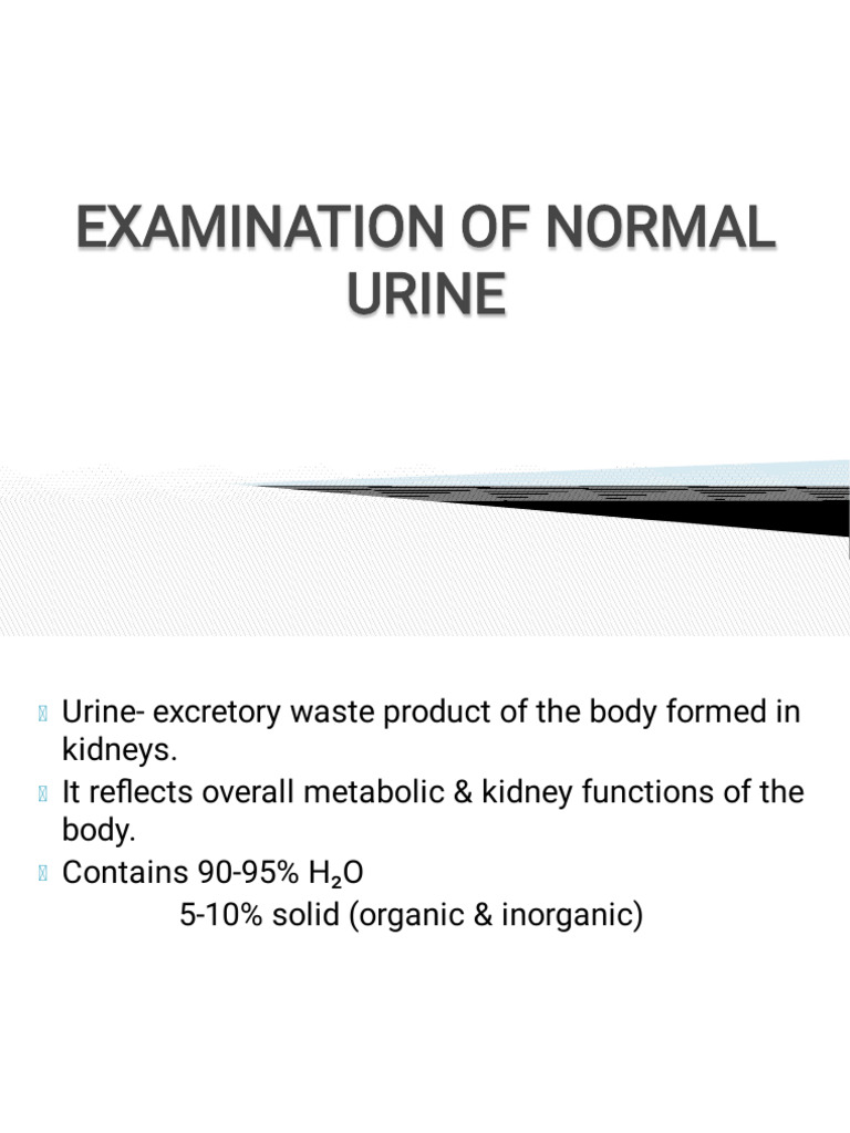 Normal Urine Examination Guide | PDF | Kidney | Urinary Tract Infection