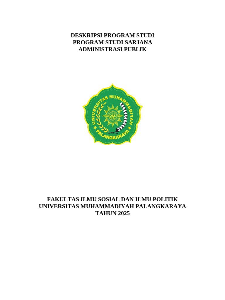 Program Studi Administrasi Publik 2025 | PDF