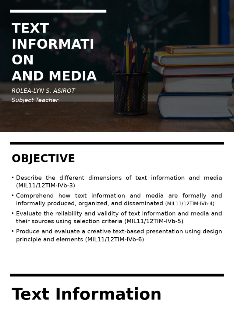 Understanding Text Information Dimensions | PDF | Writers | Editing