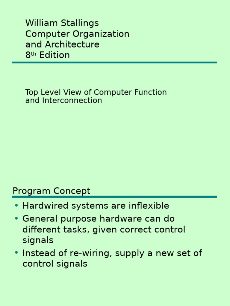 Computer Architecture Overview and Control | PDF | Central Processing ...