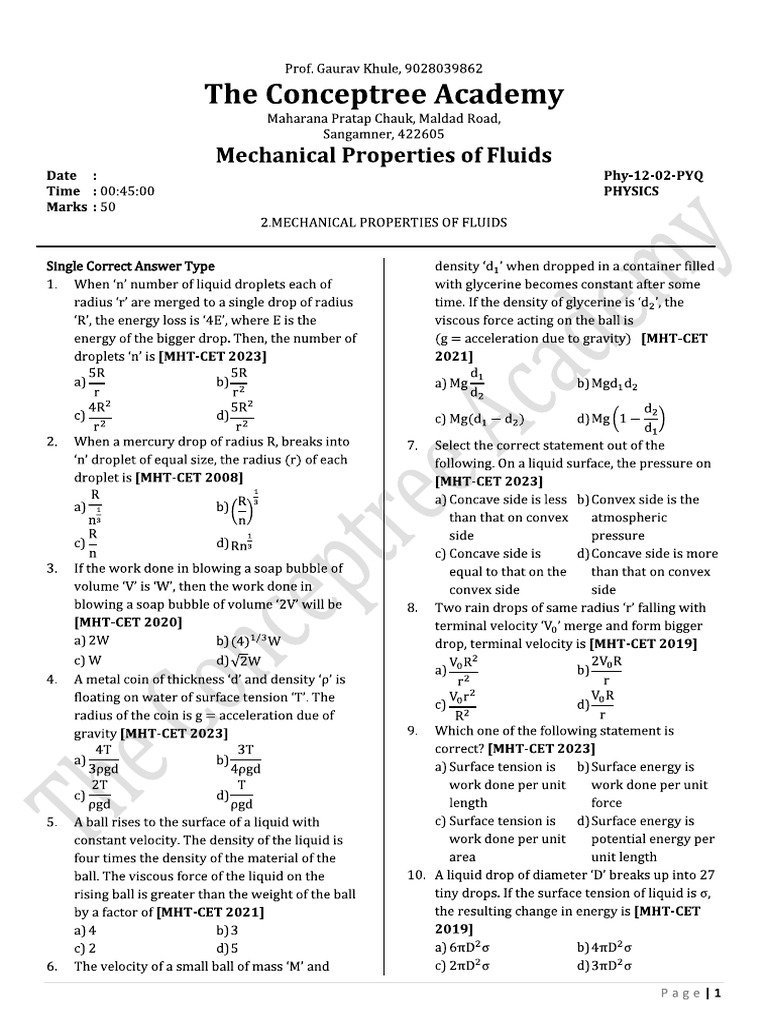 Phy 12 02 Pyq | PDF