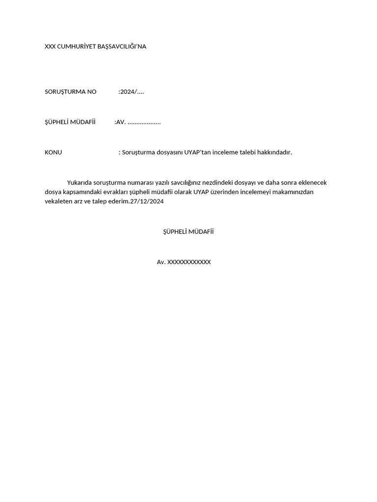 Dosya İnceleme Talebi̇ | PDF