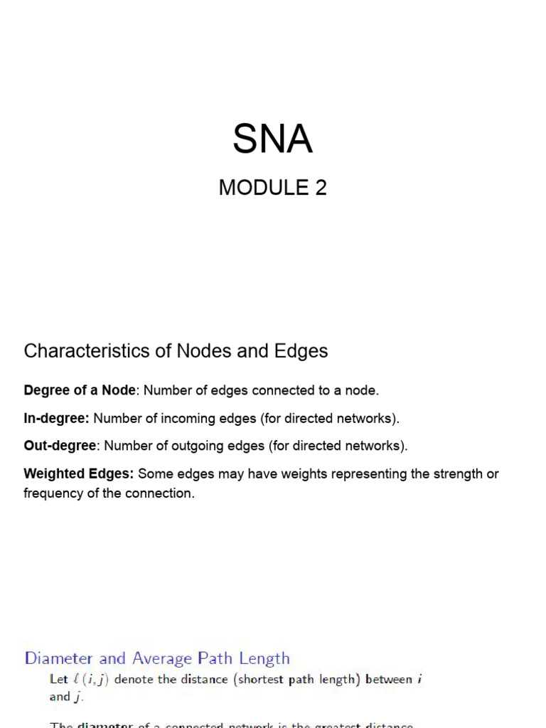 Sna M2 | PDF | Combinatorics | Graph Theory