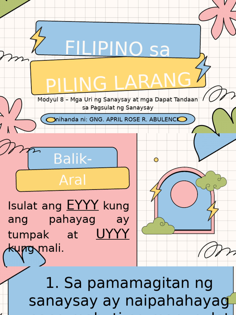Quarter 2-Modyul 8-Piling Larang | PDF
