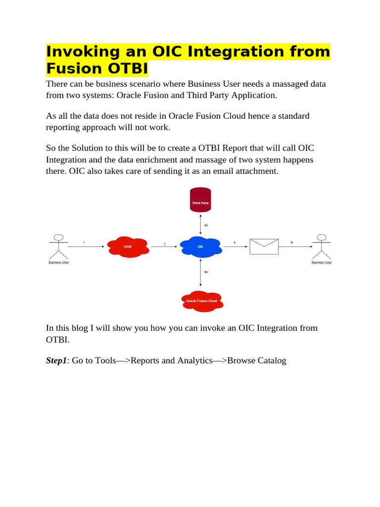 Invoke OIC Integration in OTBI Reports | PDF