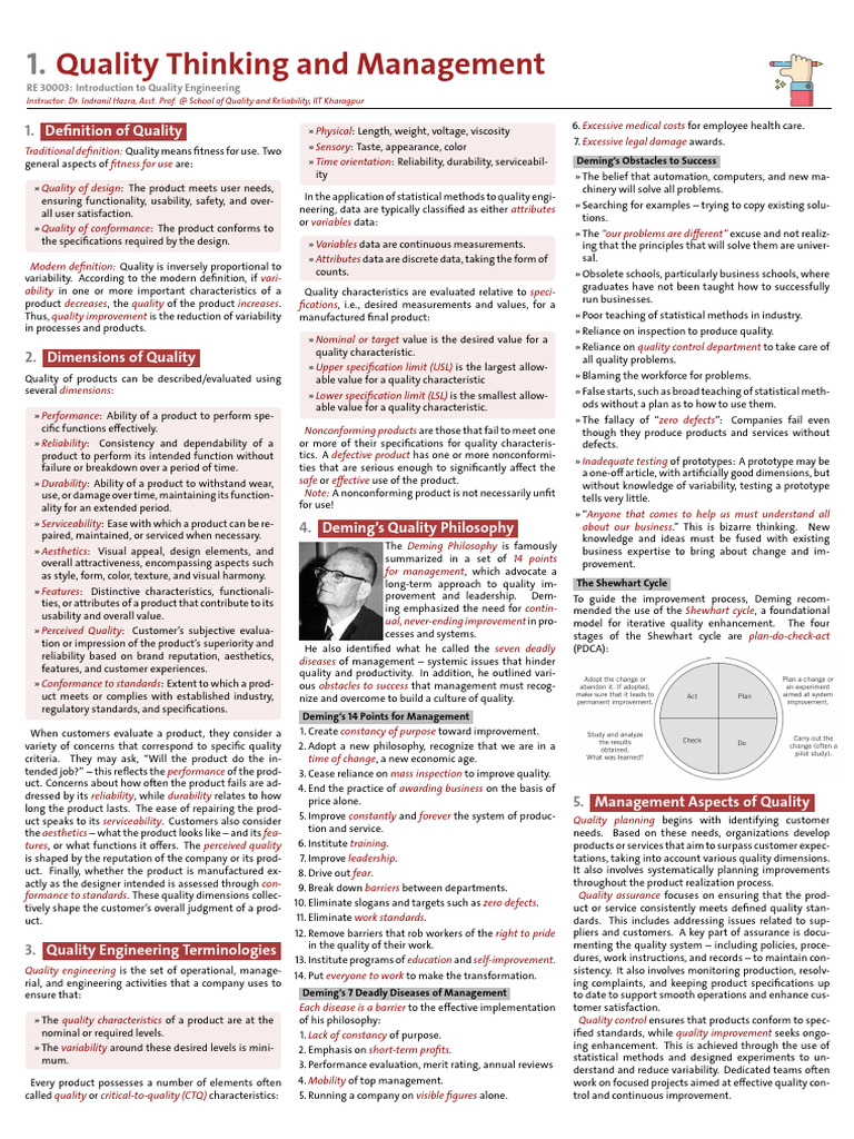 Understanding Quality Engineering Concepts | PDF | Reliability ...
