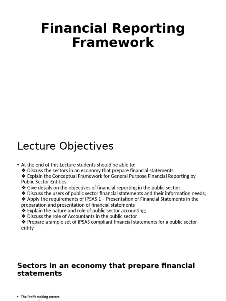 PSACCF101 - Topic 6a - Financial Reporting Framework | PDF ...