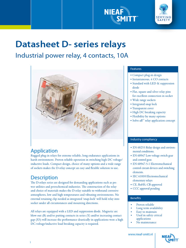 Rugged D-Series Industrial Power Relays | PDF | Relay | Switch