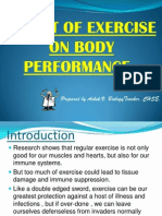 Effects of Exercise On Body Performance
