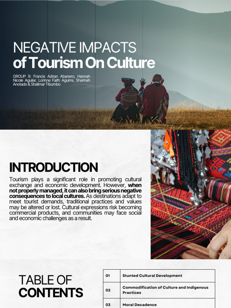 Negative Effects of Tourism on Culture | PDF | Tourism
