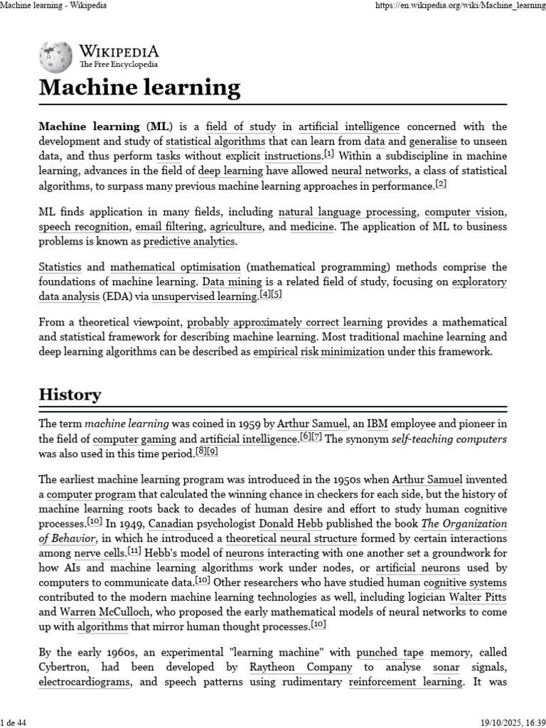 Overview of Machine Learning Concepts | PDF | Machine Learning | Data ...
