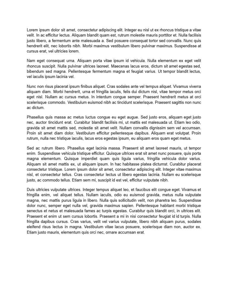 Lorem Ipsum Plain Text | PDF