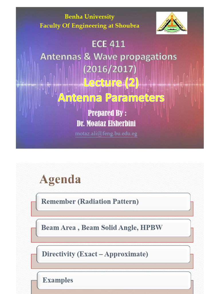Lect 1 | PDF | Telecommunications Engineering | Electromagnetic Radiation