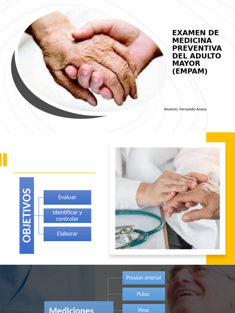 Examen Medico Preventivo Adulto Mayor | PDF