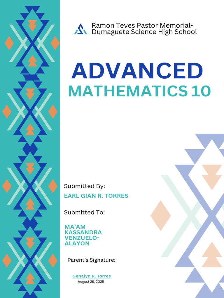 Advanced Mathematics 10 Submission | PDF