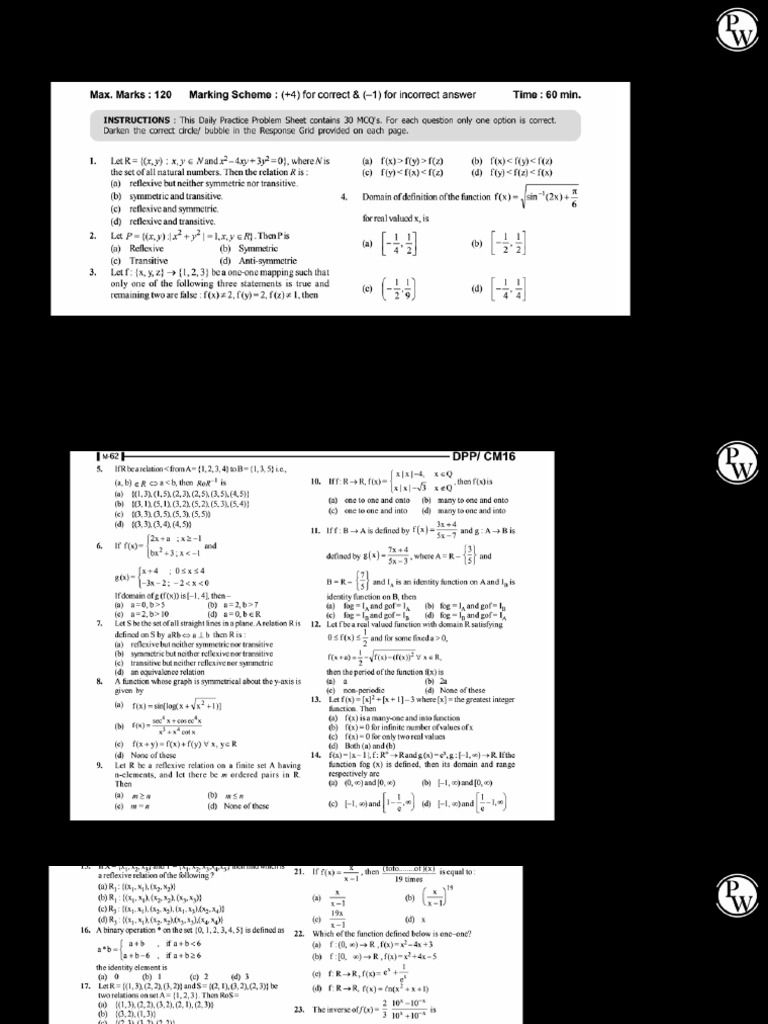 Func Itf Practise Sheet | PDF