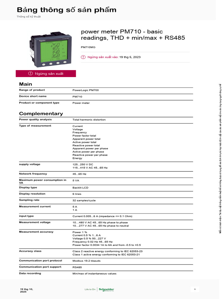 Schneider Electric PM700 PM710MG | PDF