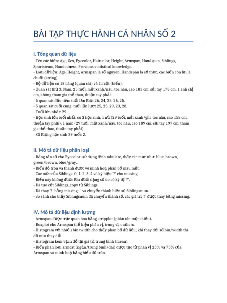 BaiTapThucHanh2 TraLoi | PDF
