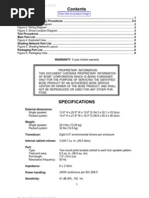 bose 802 specs