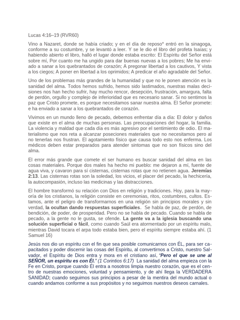 Sanidad del Alma a Través de Cristo | PDF | Pecado | Cristo (título)